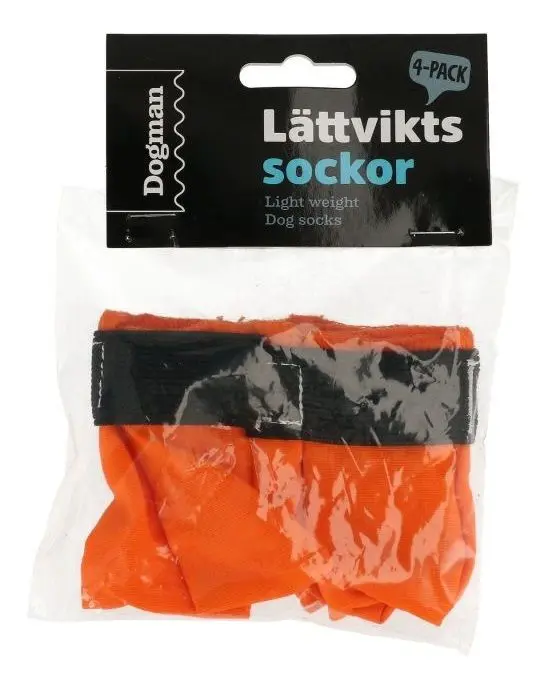 Dogman Lett hundesokk 4p Oransje XXXS