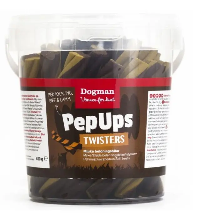 Dogman PepUps twisters 3 smaker  450g