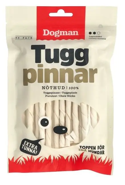 Dogman Tyggepinner 30p Hvit XS 12,5cm
