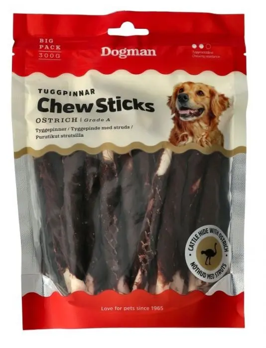 Dogman Tyggepinner Struts 12,5 cm 25p S 12,5cm