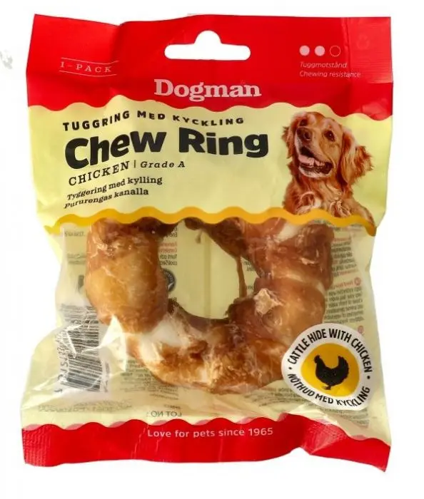 Dogman Tyggering med kylling Hvit S 7,5cm