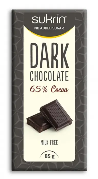 Sukrin Mørk Sjokolade 65% kakao 85 g