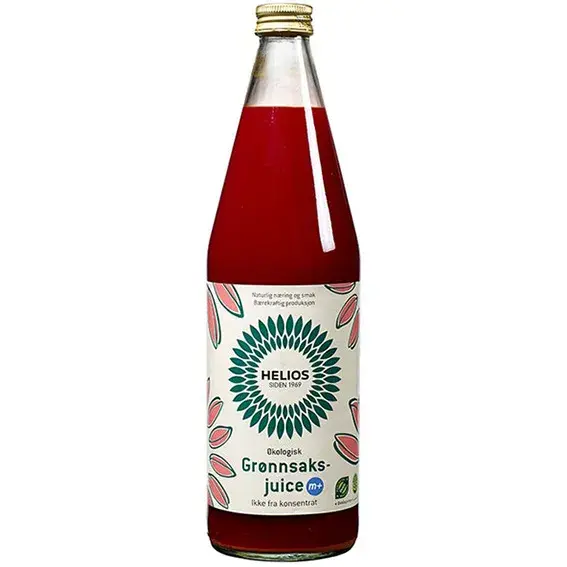 Helios Økologisk Grønnsaksjuice M+ 0,75 L