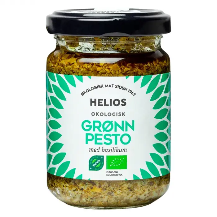 Helios Økologisk Grønn Pesto Med Basilikum 130 g