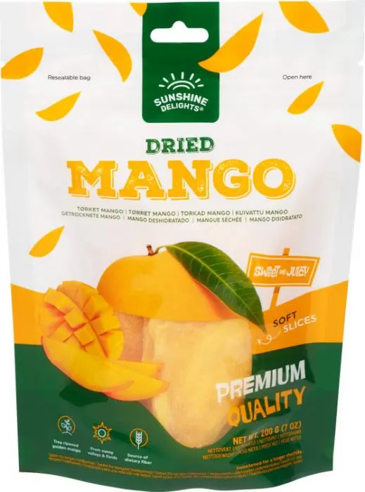 Sunshine Delights Mango Tørket 200g