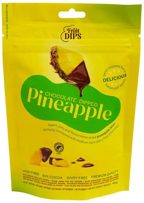 Fruit Dips Ananas Sjokolade 100g