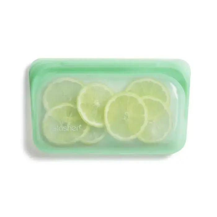 Stasher Silicone Snack Bag Mint 19 x 12 cm