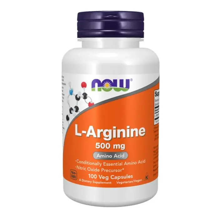 Now L-arginin 500 mg 100 Kapsler
