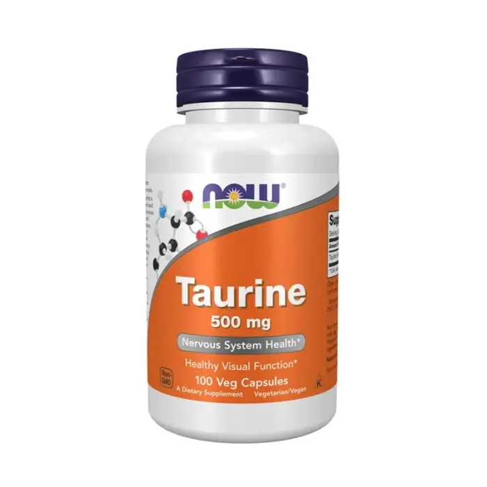 Now Taurine 500 mg 100 Kapsler