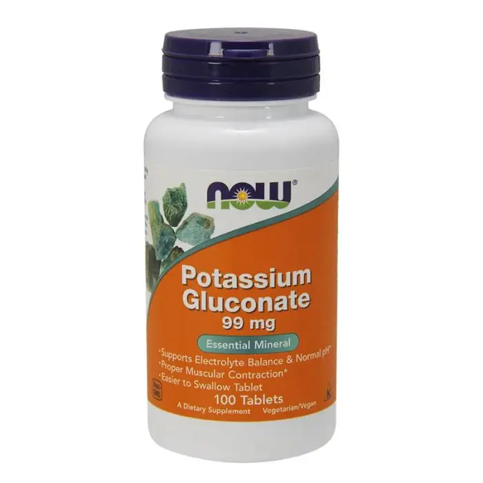 Now Potassium Gluconate 99 mg 100 Tabletter
