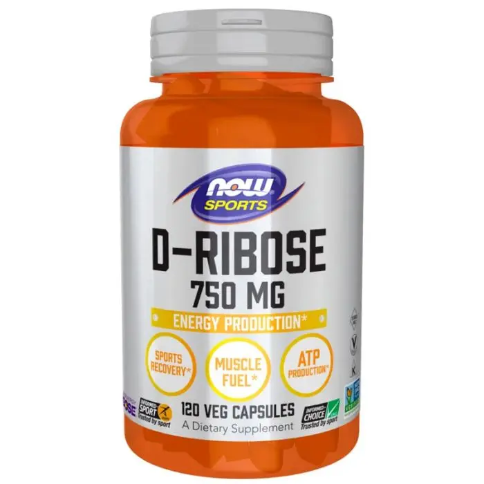 Now D-ribose 750 mg 120 Kapsler