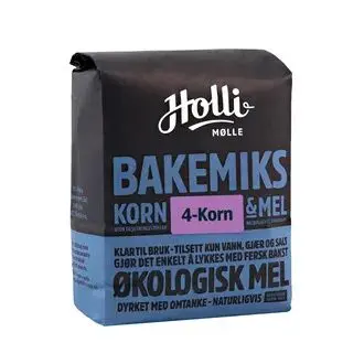 Holli Mølle 4-Korns Bakeblanding Øko 1 Kg