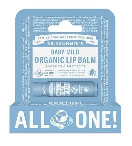 Dr. Bronner's Organic Lip Balm Unscented 4g