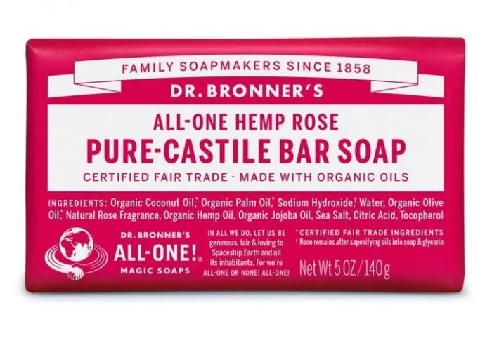 Dr. Bronner's Magic Bar Soap Rose 140g