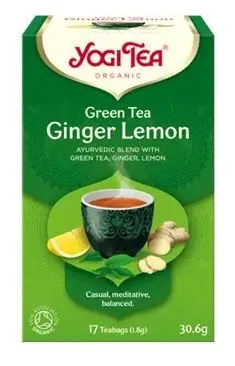 Yogi Green Tea Ginger Lemon 17 Te Poser Økologisk