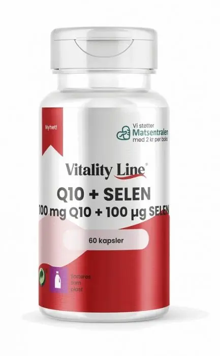 Vitality Line Q10 + Selen 60 kapsler