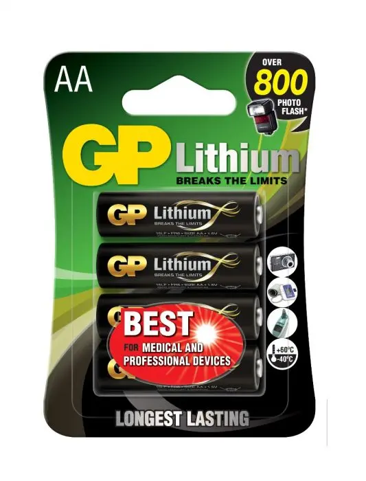 GP Lithiumbatteri AA/15LF 4-pk