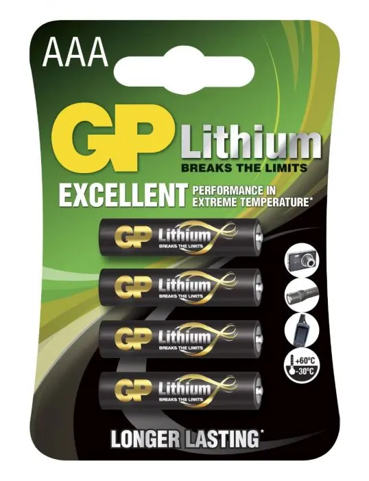 GP Lithiumbatteri AAA/24LF 4-pk