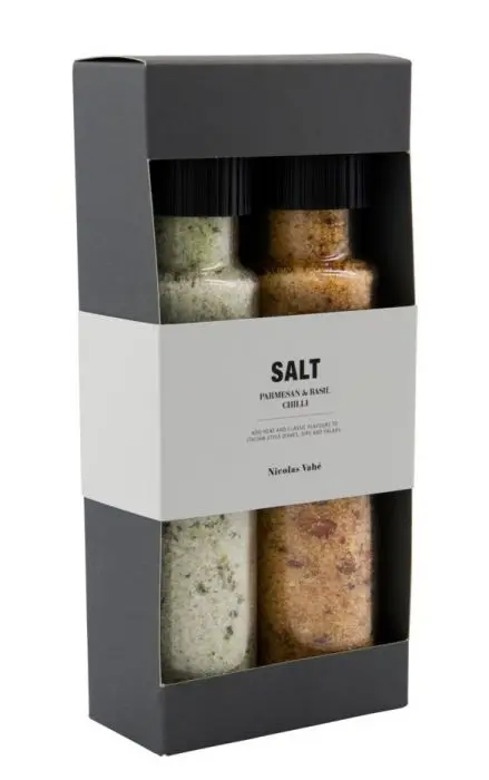 Nicolas Vahé Gaveeske, Nicolas Vahé Parmesan & Basil salt & Chilli salt 320 g, 315 g