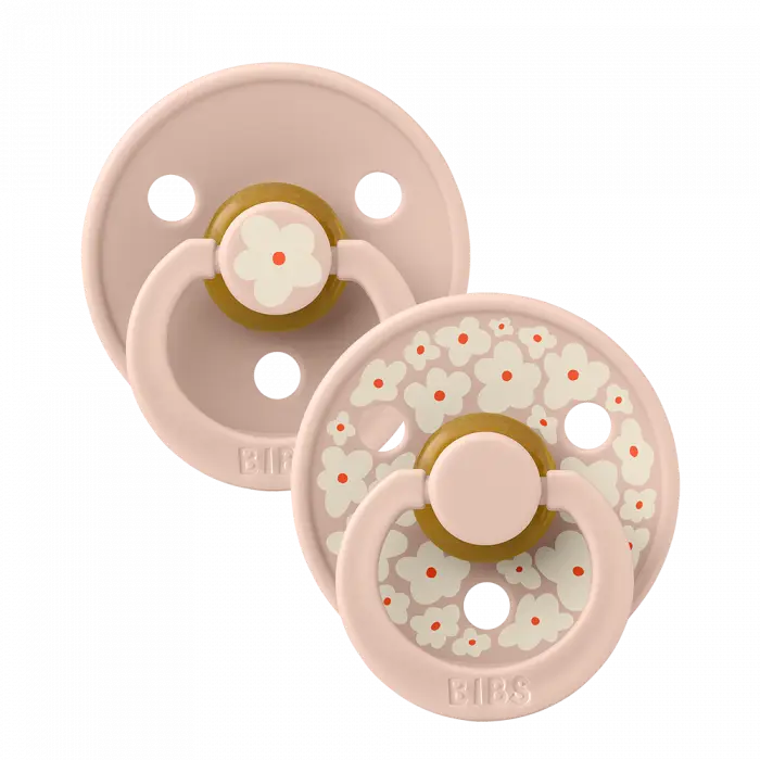 BIBS Pacifier Studio Colour Jasmine Latex Size 2 Blush Mix 2 Stk