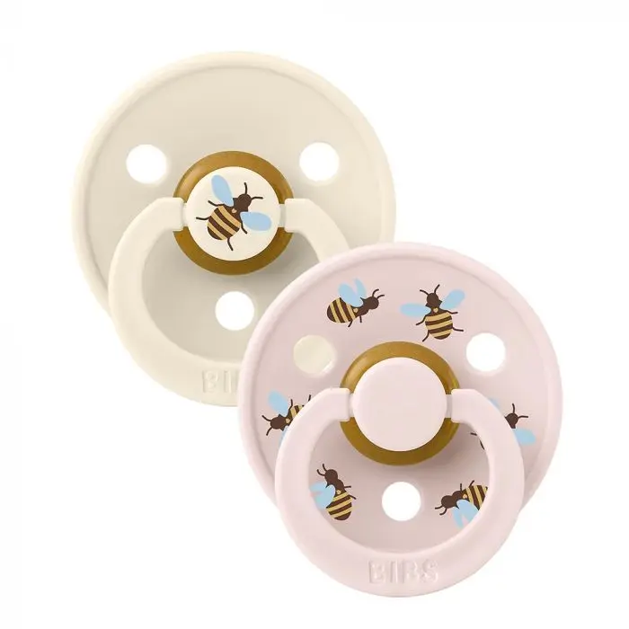 BIBS smokk Studio Colour 2 PACK Bumblebee Latex Size 1 Ivory Mix 2 stk