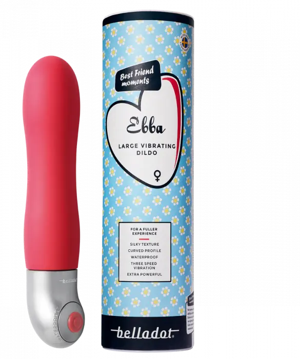 Belladot Ebba Large Vibrating Dildo Red