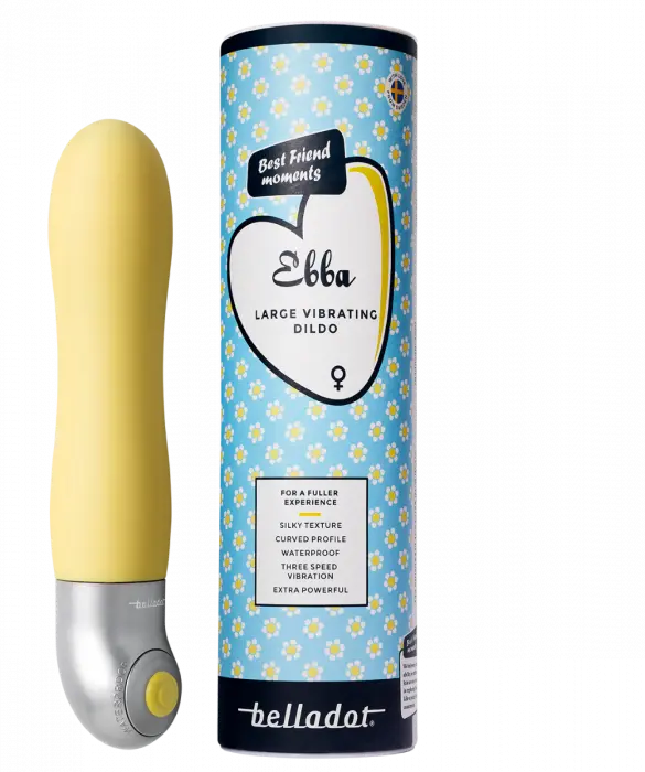 Belladot Ebba Large Vibrating Dildo Yellow