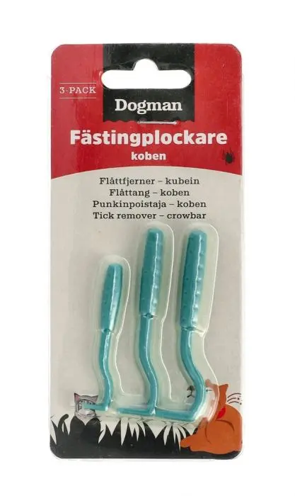 Dogman flåttfjerner koben turkis 3 stk