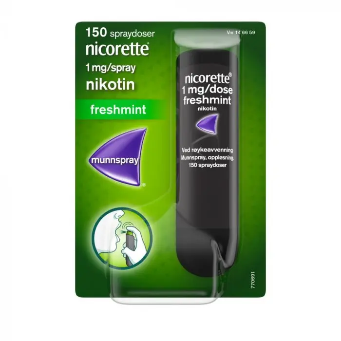 Nicorette 1 mg/dose munnspray freshmint 150 doser