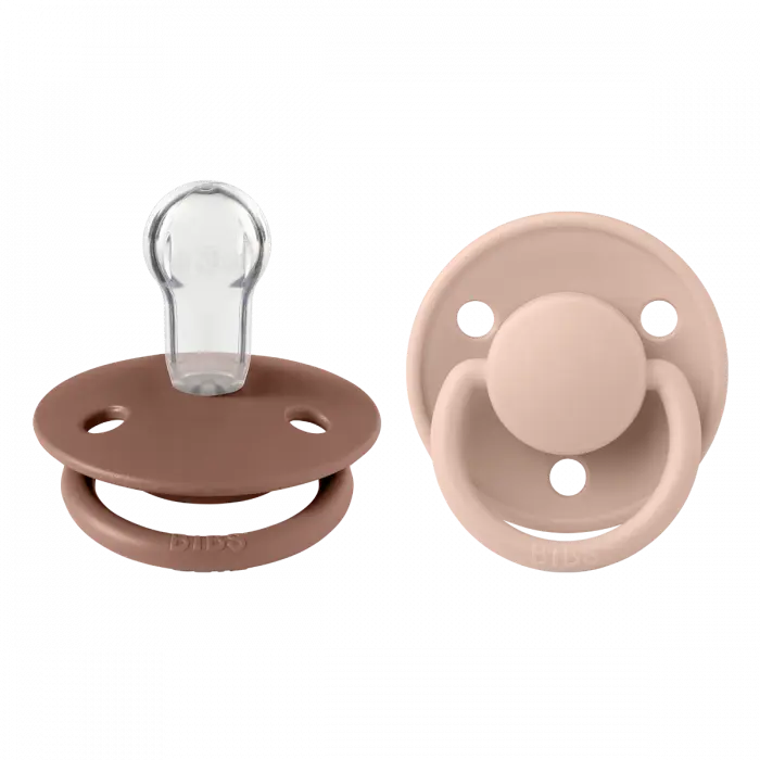 BIBS De Lux smokk silikon woodchuck/blush one size 2 stk