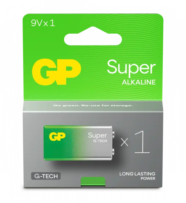 GP Super Alkaline 9V-batteri 6LF22/9V 1-pk