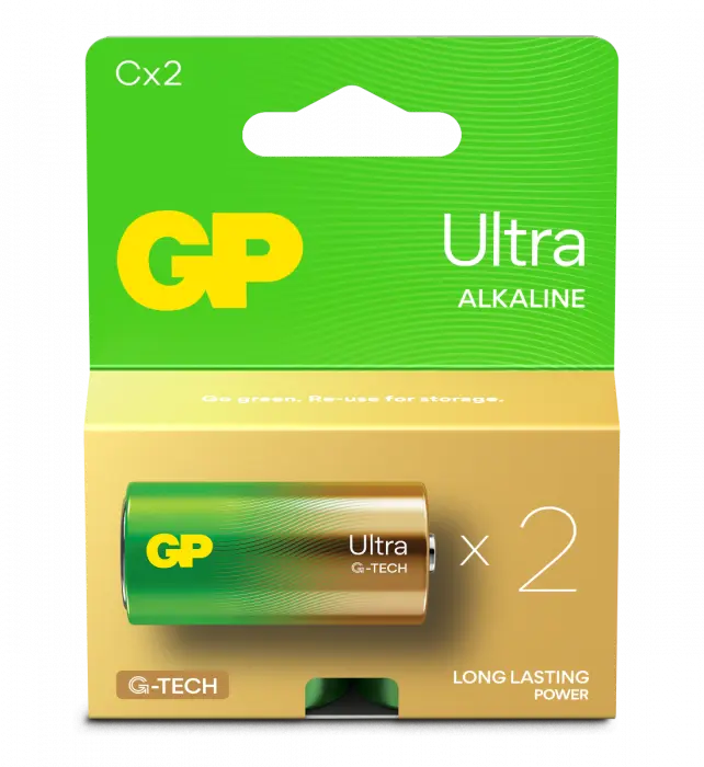 GP Ultra Alkaline C-batteri 14AU/LR14 2-pk