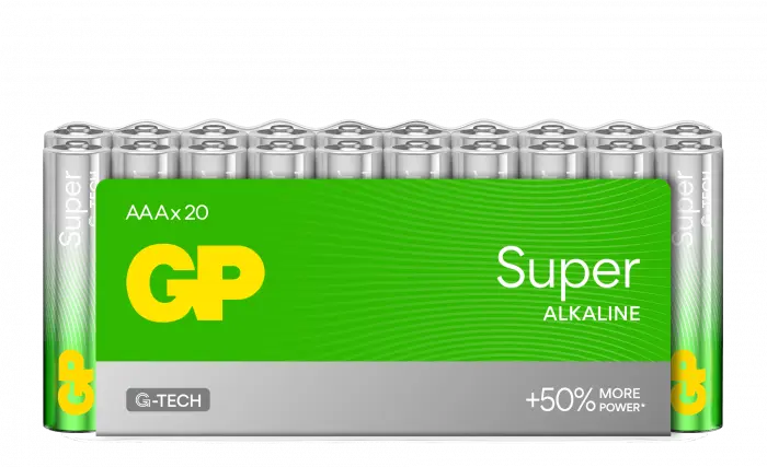 GP Super Alkaline AAA-batteri 24A/LR03 20-pk
