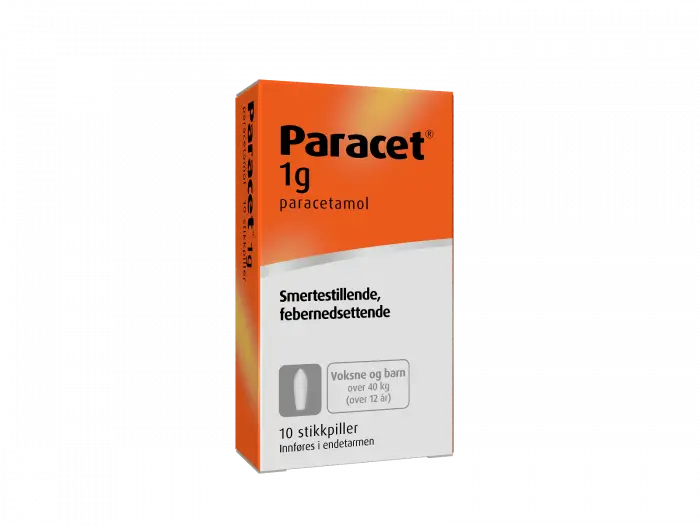 Paracet 1 g stikkpiller 10 stk