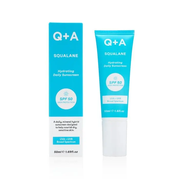 Q+A Squalane SPF 50 Hydrating Face Sunscreen 50 ml