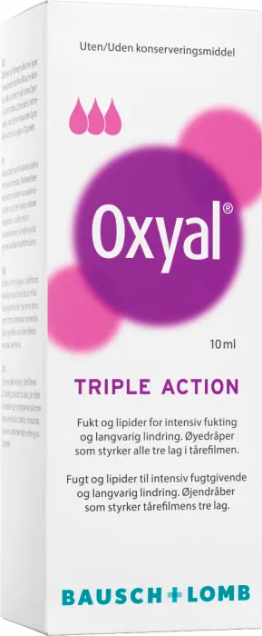 Oxyal Triple Action øyedråper 10 ml