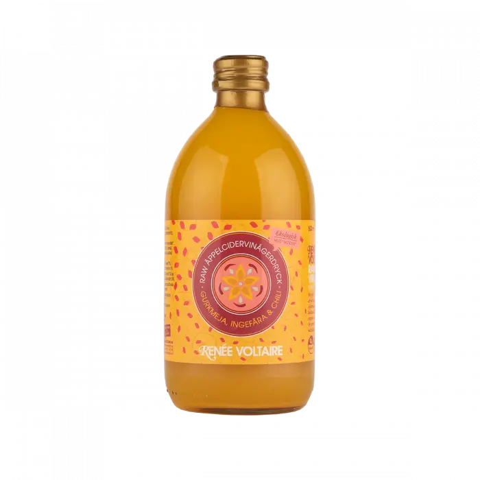 Renée Voltaire Raw Eplecidereddik Gurkemeie, ingefær & Chili 500 ml