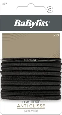 BaByliss hårstrikker anti-skli sorte 10 stk