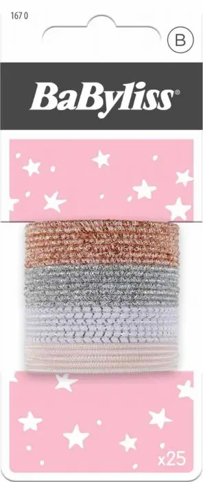 BaByliss KIDS hårstrikker glitter 25 stk