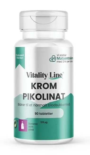 Vitality Line Krom Pikolinat 90 Tabletter