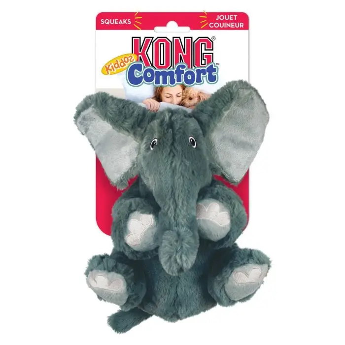 KONG Comfort Kiddos Elephant Hundeleke Grå XS
