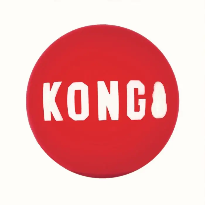 KONG Signature Ball Hundeleke Rød M