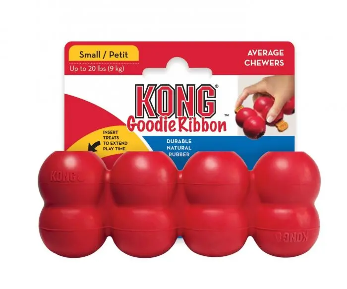 KONG Goodie Ribbon Hundeleke Rød S