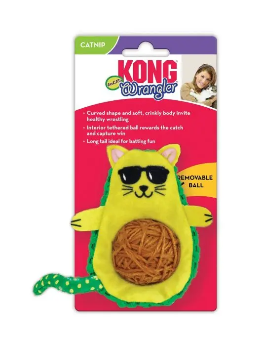 KONG Wrangler AvoCATo katteleke flerfarget 12 cm