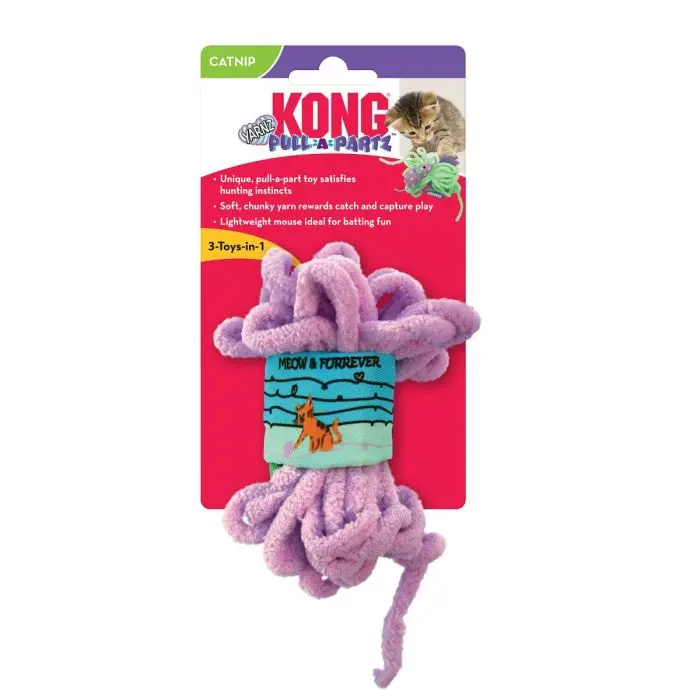 KONG Pull A Partz Yarnz Katteleke mix 6 x 7,5 x 11,5 cm