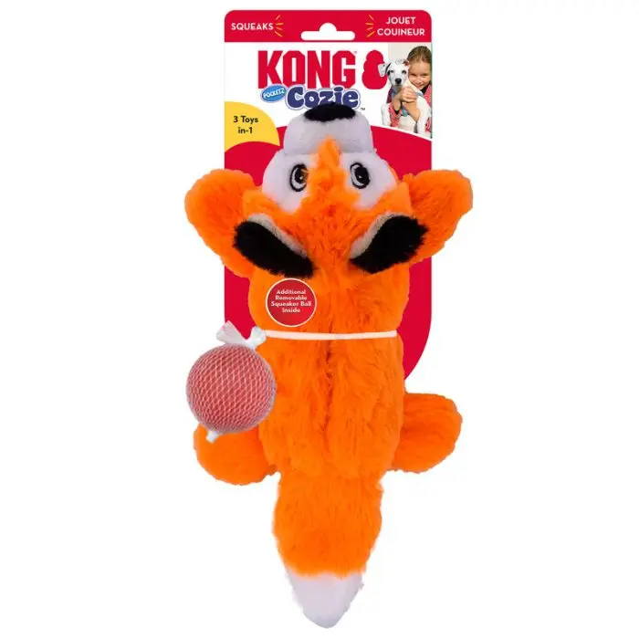 KONG Cozie Pocketz Fox Hundeleke flerfarget 34 x 18 x 7,5 cm