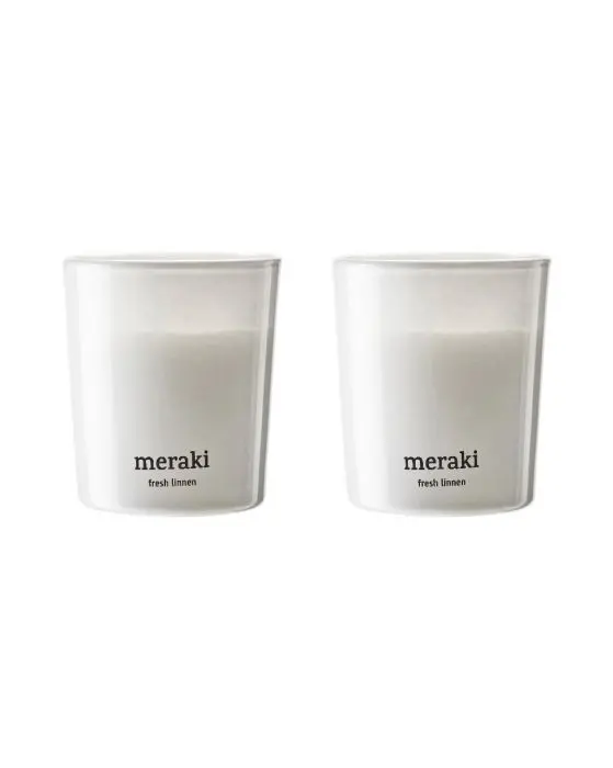 Meraki Duftlys Fresh Linen 60 gram 2 stk