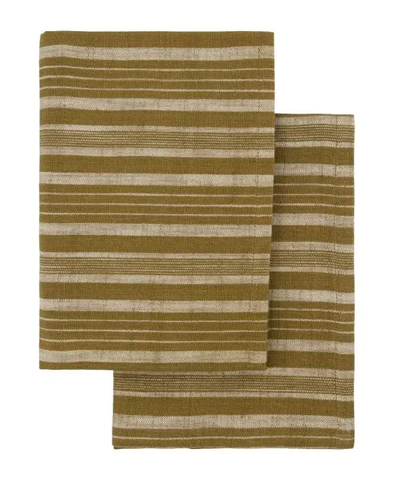 Meraki Kjøkkenhåndkle 70x50 cm Mørk Oliven 2 stk