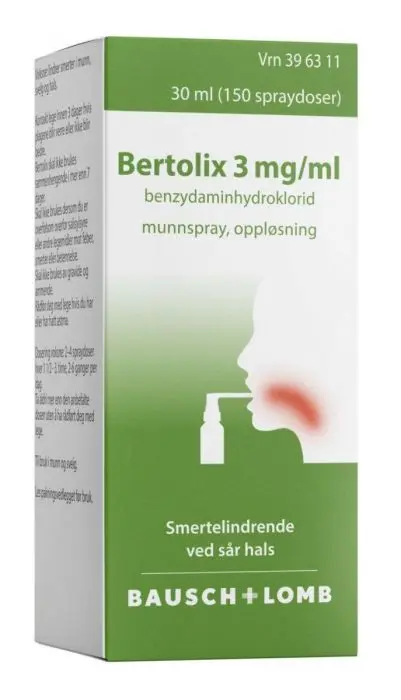Bertolix 3 mg/ml munnspray 30 ml