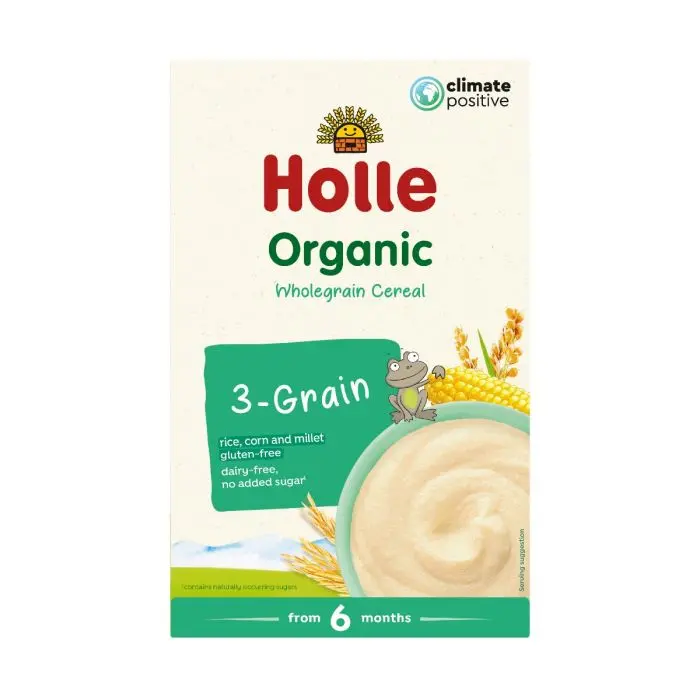 Holle 3-Kornsgrøt 250 g ØKO GF MF